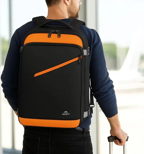 Vista 10 de MATEIN - Mochila de viaje extragrande de 10.56 galones, mochila de viaje ampliable apta para aerolíneas, para viajeros de fin de semana, hombres