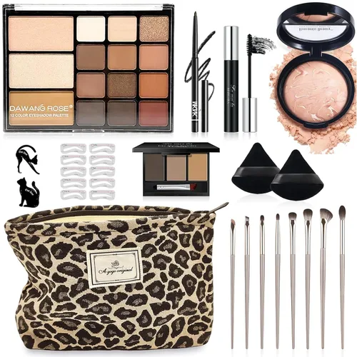 Vista 12 de Kit de maquillaje para mujeres y adolescentes, juego de belleza 10-rosado