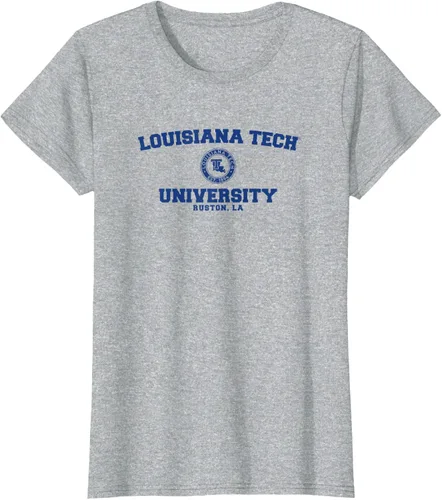 Vista 7 de Camiseta Louisiana Tech Bulldogs Circle Logo, Gris