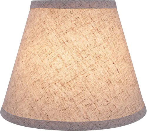 Vista 2 de Aspen Creative 32426A, pantalla de lámpara de construcción de araña con forma de imperio de transición en color beige, 9 pulgadas de ancho