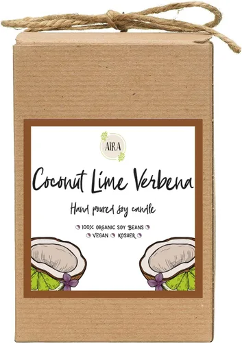 Vista 4 de Aira Velas de Soja - Orgánicas, Kosher, Veganas, en Frasco Mason con Mezclas de Aceites Esenciales de Grado Terapéutico - Cera de Vela de Soja 100%