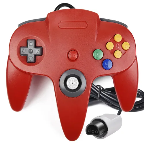 Vista 3 de iNNEXT 2 Pack N64 Controller, Classic Wired N64 64-bit Gamepad Joystick for Ultra 64 Video Game Console
