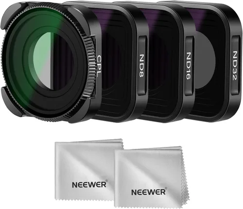 Vista 14 de NEEWER Paquete de 4 filtros ND, juego de filtros de lente de densidad neutra multicapa (ND4/8/16/32) con marco de aluminio y vidrio óptico