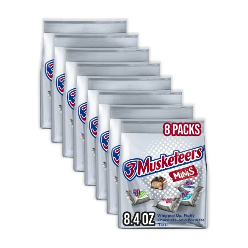 Vista 10 de 3 MUSKETEERS Barras de caramelo de tamaño compartido de chocolate, barra de 3.28 onzas, caja de 24