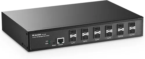 Vista 9 de MokerLink Switch Gestionado de 4 Puertos 2.5G con 2 Puertos Ranura SFP+ 10G, 4 x Puertos Base-T de 2.5Gigabit Compatible con 10/100/1000Mbps, Switch