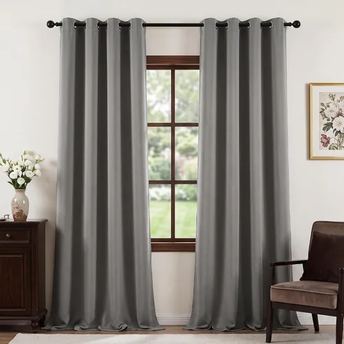 Vista 103 de MYSKY HOME Cortinas Aqua para Armario para Entrada Cortina Opaca para Puerta para Sala de Estar Cortina Oscurecedora de Habitación con Ojales