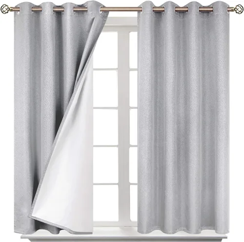 Vista 66 de BGment - Cortinas blackout blancas para dormitorio de 84 pulgadas de largo, juego de 2 paneles, cortinas para dormitorio con aislamiento térmico