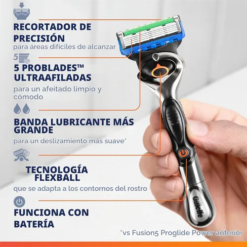 Vista 2 de Gillette Fusion5 ProGlide recambios de hojas de afeitar para hombres