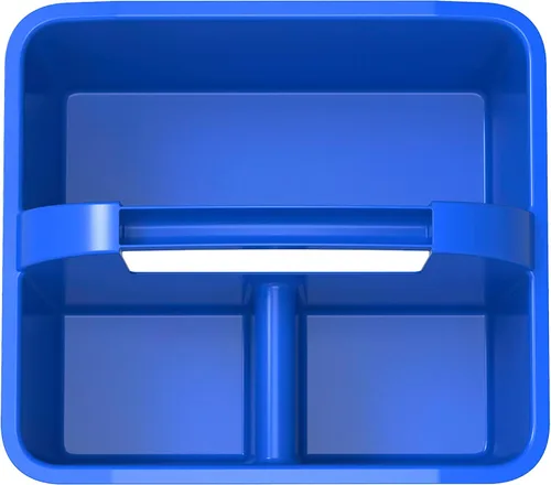 Vista 2 de Storex Modern-Series - Organizador pequeño multiusos con asa, azul, paquete de 6 (01058U06C)