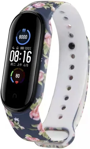 Vista 3 de Paquete de 10 correas compatibles con Mi Band (7/5/6) – Correa de silicona flexible estampada para rastreador