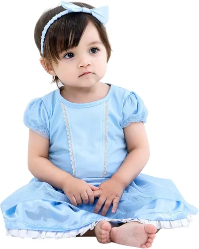 Vista 25 de Vestidos de princesa para niñas pequeñas, disfraz de mameluco para cumpleaños, Navidad, Halloween con diadema de 0 a 18 meses