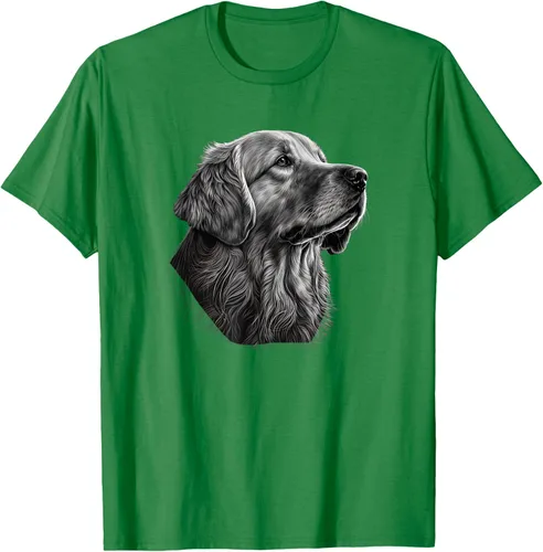 Vista 58 de Camiseta divertida Golden Retriever, Negro