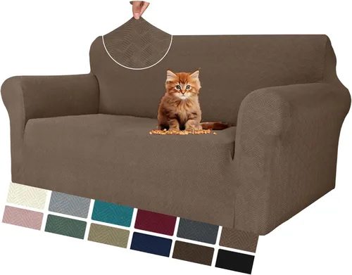 Vista 59 de MAXIJIN Funda elástica para silla con brazos, 1 pieza para sofá o silla de estar, funda antideslizante (31-46 pulgadas), protector de muebles que se