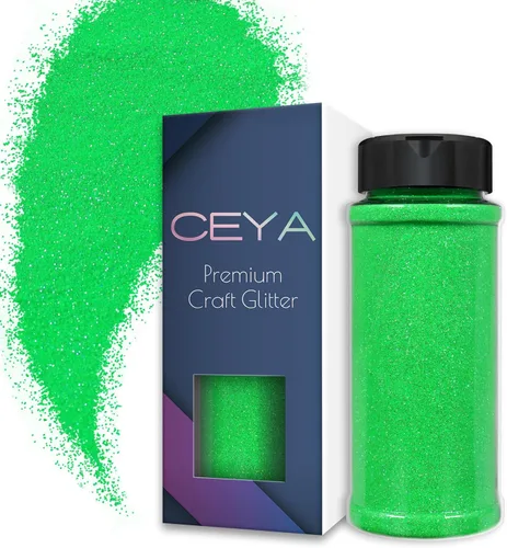 Vista 23 de Ceya Polvo de purpurina ultra fina de 3.8 onzas/110g, Admiral Blue Crafts Glitter de 1/128 pulgadas, 0.008 pulgadas, 0.2mm para slime, resina epoxi