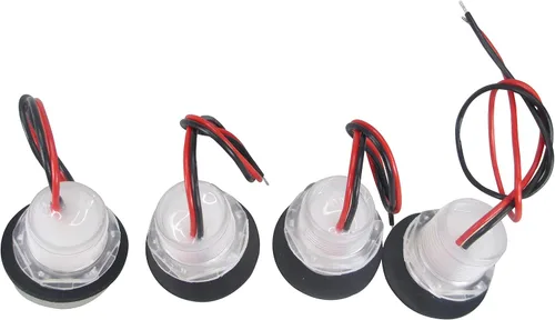 Vista 3 de Pactrade Marine 4 Piezas Bote LED Livewell Botón Redondo Azul Cortesía Luz OEM Impermeable