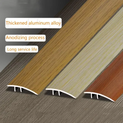 Vista 3 de NILZA Door Threshold Strip Wood Floor Transition Strip 36in Threshold Transition Strips, Metal Threshold Reducer Ramp, Suitable for Height of Oak
