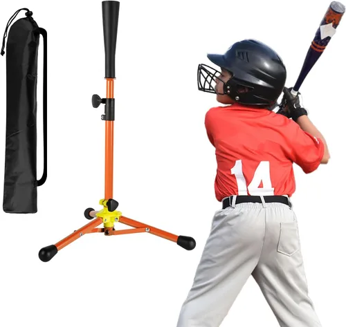 Vista 10 de Kids Baseball Tee, 20.87 to 31.29 Inches Batting Tees for Baseball with Carry Bag, Portable Stable Baseball Tees for Hitting, Tripod Tanner Tee for