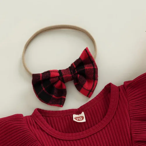Vista 4 de Mubineo Conjunto de falda de algodón para bebé y niña pequeña