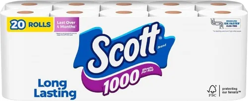 Vista 11 de Scott 1000 papel higiénico, 18 rollos, 1000 hojas por rollo
