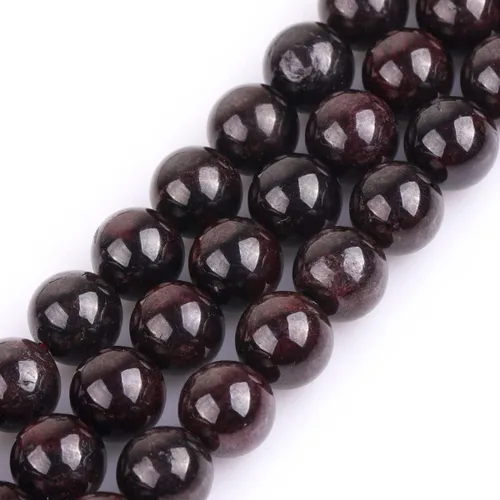 Vista 53 de GEM-Inside - 95 cuentas AA color morado oscuro de amatista de 15 pulgadas por hebra con agujero, piedras preciosas naturales y cuentas de cristal