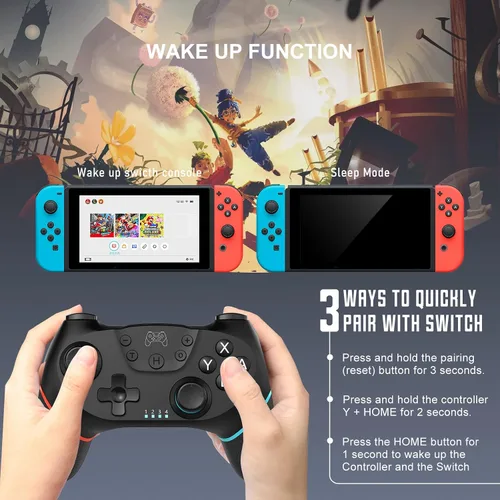 Vista 5 de Deepdawn Controlador de interruptor, controlador profesional inalámbrico de repuesto para Nintendo SwitchSwitch LiteSwitch OLED
