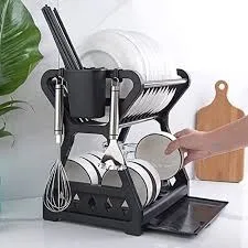 Escurridor Platos Loza Cocina Negro 2Niv de De Compras
