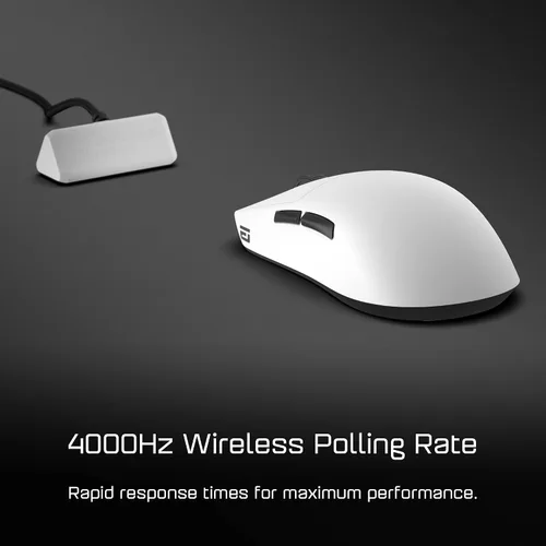 Vista 5 de ENDGAME GEAR Ratón inalámbrico OP1w 4k para juegos blanco - Frecuencia de sondeo de 4000Hz, mouse inalámbrico para gamer, conmutadores Kailh GX