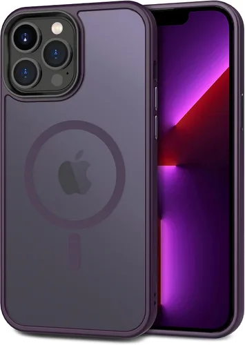 Vista 94 de CACOE Funda magnética para iPhone 12 y iPhone 12 Pro de 6.1 pulgadas - Compatible con MagSafe y soporte magnético para teléfono en el automóvil,