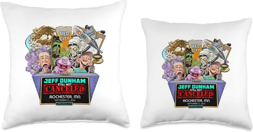 Vista 3 de JEFF DUNHAM Rochester, MN (2023) - Almohada de 16 x 16 pulgadas, multicolor