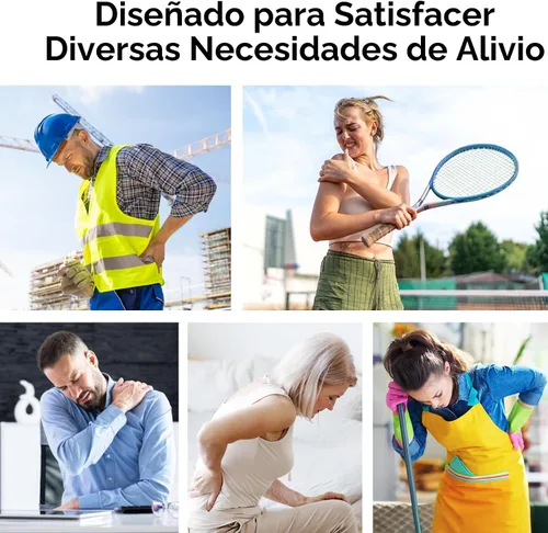 Vista 6 de AUVON - Unidad TENS Digital Recargable, Estimulador Muscular con Batería de 600 mAh, Máquina TENS con 8 Modos Personalizables, Masajeador Eléctrico