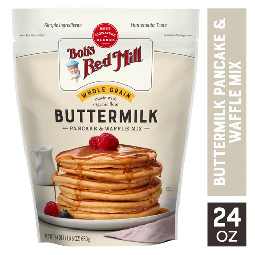 Vista 4 de Bob's Red Mill Mezcla de suero de leche integral para panqueques y waffles, 24 onzas