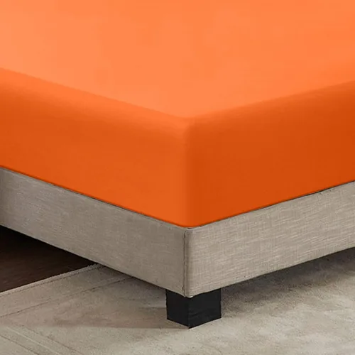 Vista 3 de ARTALL Juego de sábanas de 3 piezas con bolsillo profundo de microfibra cepillada 1800, tamaño individual, naranja