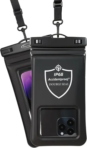 Vista 10 de AiRunTech Funda flotante impermeable para teléfono, funda de doble sellado con protector de cordón para iPhone 17, 16, 15, 14, 13, 12 Pro Max, bolsa