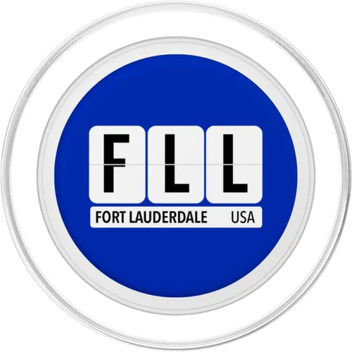 Vista 2 de FLL Fort Lauderdale FL USA Travel Souvenir Black Text PopSockets MagSafe PopGrip for iPhone