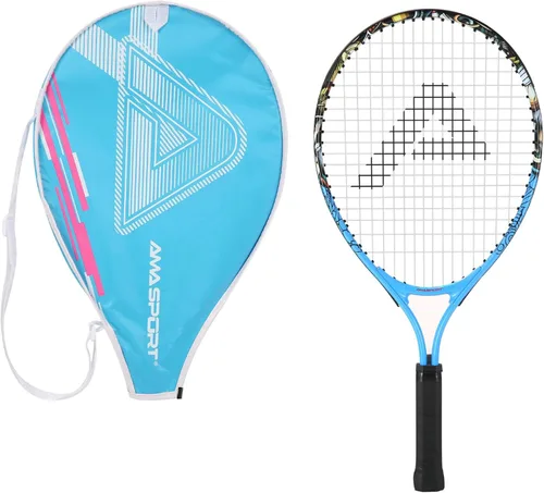 Vista 9 de AMA SPORT Raqueta de tenis para niños pequeños, kit de iniciación de raqueta de tenis de 17 a 25 pulgadas para niñas y niños con bolsa de nailon