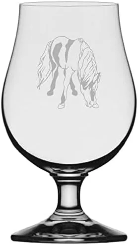 Vista 78 de Abaco Barb Body Horse - Vaso de cerveza Iona grabado (13.25 onzas)