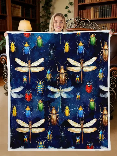 Vista 15 de Homewish Manta de avión 3D, mantas de bandera estadounidense para niños y adolescentes, manta de vellón con relámpagos brillantes y modernos, manta