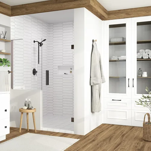 Vista 3 de Design House 582734-BGD Kelton - Gancho para bata, color negro mate, dorado satinado