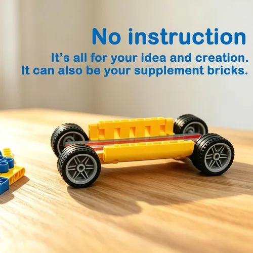 Vista 2 de Parte técnica Liftarm Beam Axle Pin Connector Brick MOC Building Block Set Accesorios técnicos del motor del coche