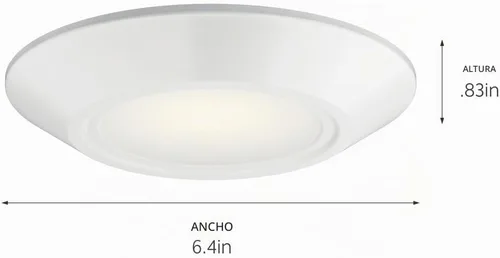 Vista 11 de Kichler Horizon III - Lámpara LED empotrada (6.4 pulgadas), color blanco