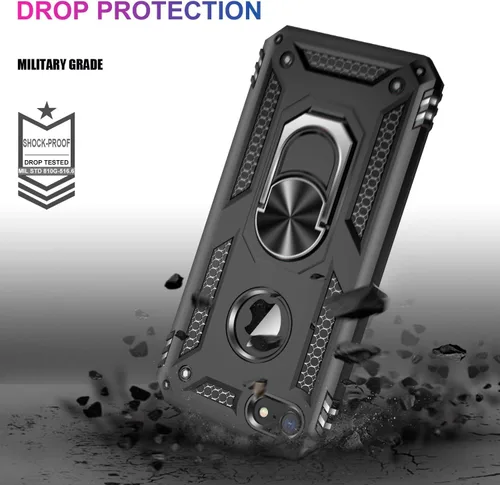 Vista 383 de Jeylly Funda para iPhone SE/Funda para iPhone 5S, Exterior de Plástico Duro que Absorbe Golpes + Interior de Silicona de Goma Defensor contra