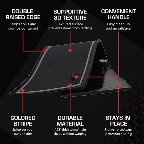 Vista 4 de CupHolderHero compatible con accesorios clásicos RAM 1500 2013-2024 – Insertos de portavasos interiores personalizados premium antideslizantes