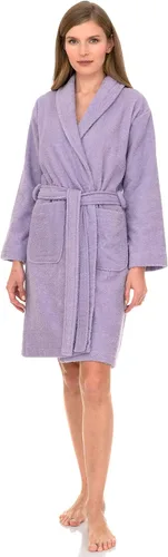 Vista 13 de TowelSelections - Bata de baño de mujer de 100% algodón, estilo chal de rizo corto Angel Falls