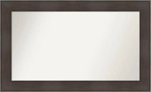Vista 135 de Amanti Art Espejo personalizado, espejo de baño de veta de madera rústica William, espejo de pared o espejo de tocador de baño sobre el fregadero