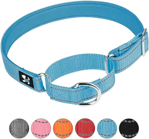 Vista 2 de Collares ajustables para perros de entrenamiento de seguridad Martingala, de neopreno suave y acolchado, de nailon transpirable, para perros