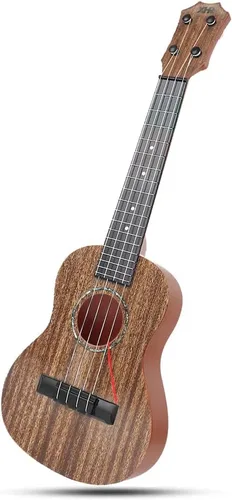 Vista 12 de Raimy Guitarra ukelele de 17 pulgadas para niños, 4 cuerdas, mini guitarra para niños, instrumentos musicales, juguetes educativos con púas