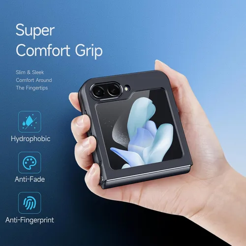 Vista 5 de Funda para Galaxy Z Flip 5 (2023), [protector de pantalla integrado] compatible con protección MagSafe a prueba de golpes, funda magnética mate