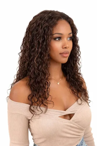 Vista 47 de Peluca de cabello humano rizado profundo de 12 pulgadas para mujeres negras, color natural Glueless T Part HD Curls Lace Front Wigs, Pre-Plucked