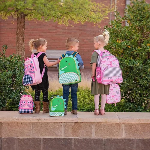 Vista 6 de DIBSIES Mochila Trendsetter personalizada, Rosa (Pink Dino), Mediana, Mochila
