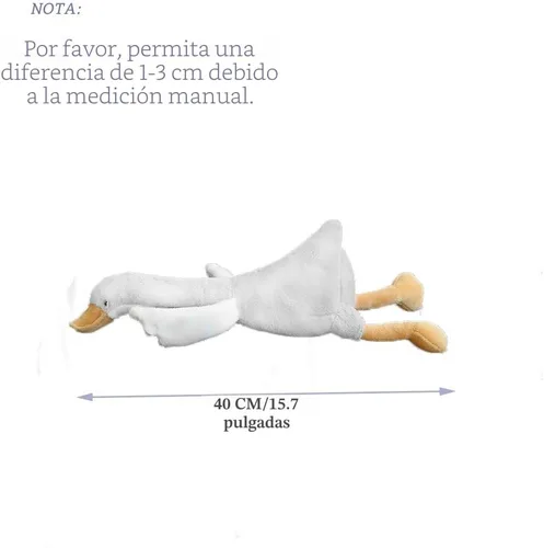 Vista 6 de Peluche de cisne de 15.7 pulgadas, peluche de ganso blanco, regalo para niños
